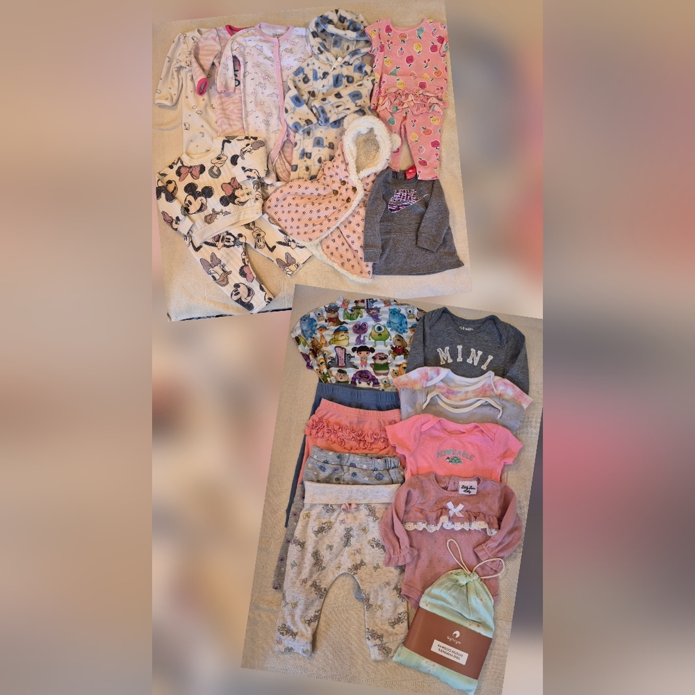 Bundle Of Baby Girls Clothing Size 3-6 Months